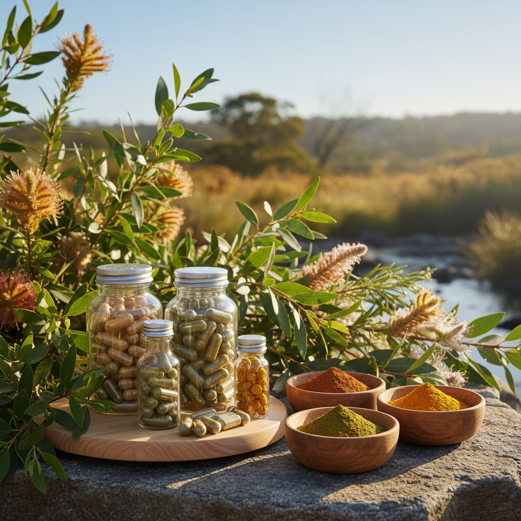 Natural outdoor herbal capsules and powders